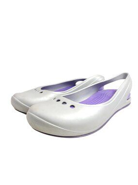 Crocs Womens Size 11 Tone Skylar Alice Slingback Flats Gray